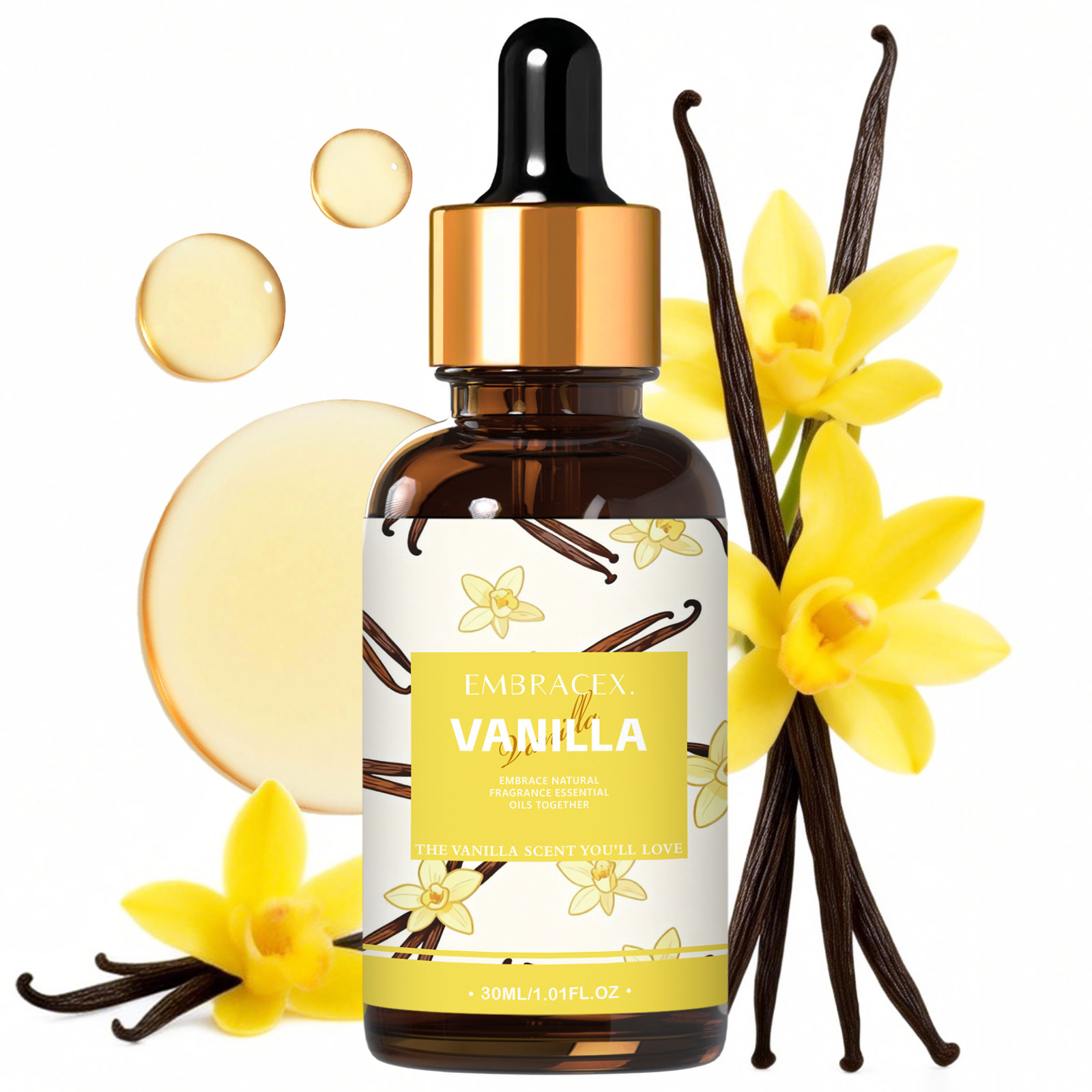 Candle Making Fragrance Oils - 30ml Vanilla Essential Oil Perfume Skincare