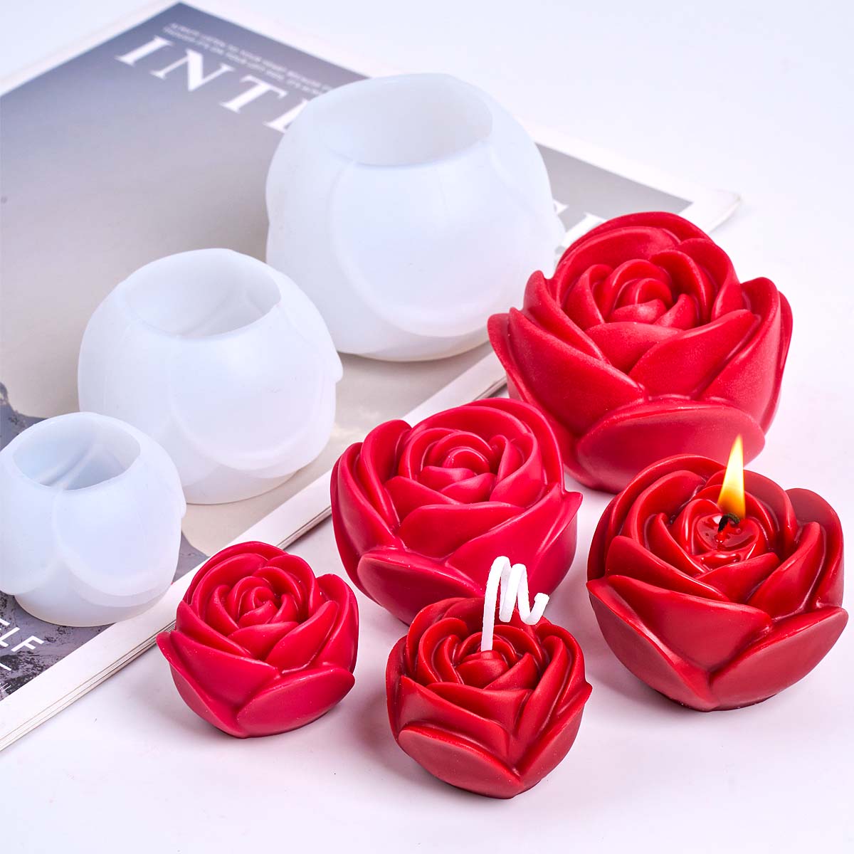 Candle Making Workshop - 3D Flower Shape Silicone Candle Mold