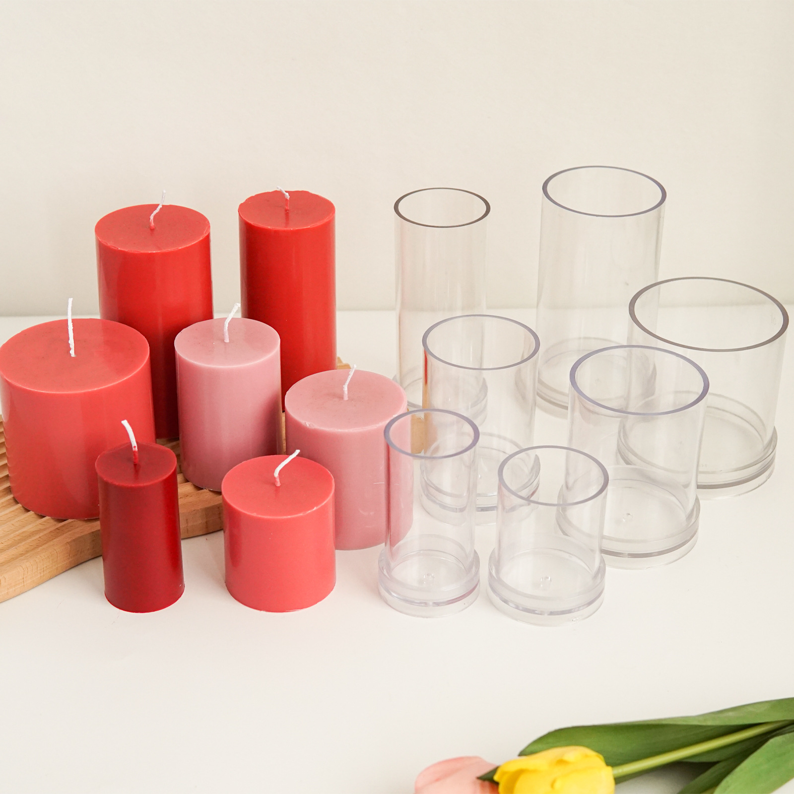 Candle Making Workshop - Various 3D Cylindrical Candle Mould Plastics