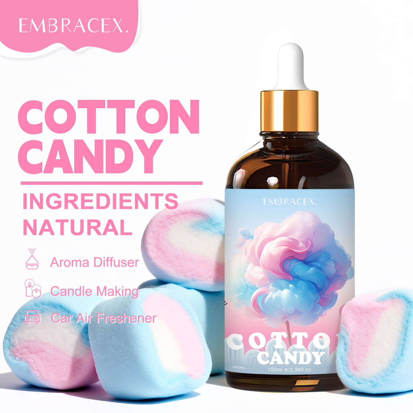 100ml Cotton Candy Essential O - Candle Making Fragrance Oils บทวิจารณ์และราคา
