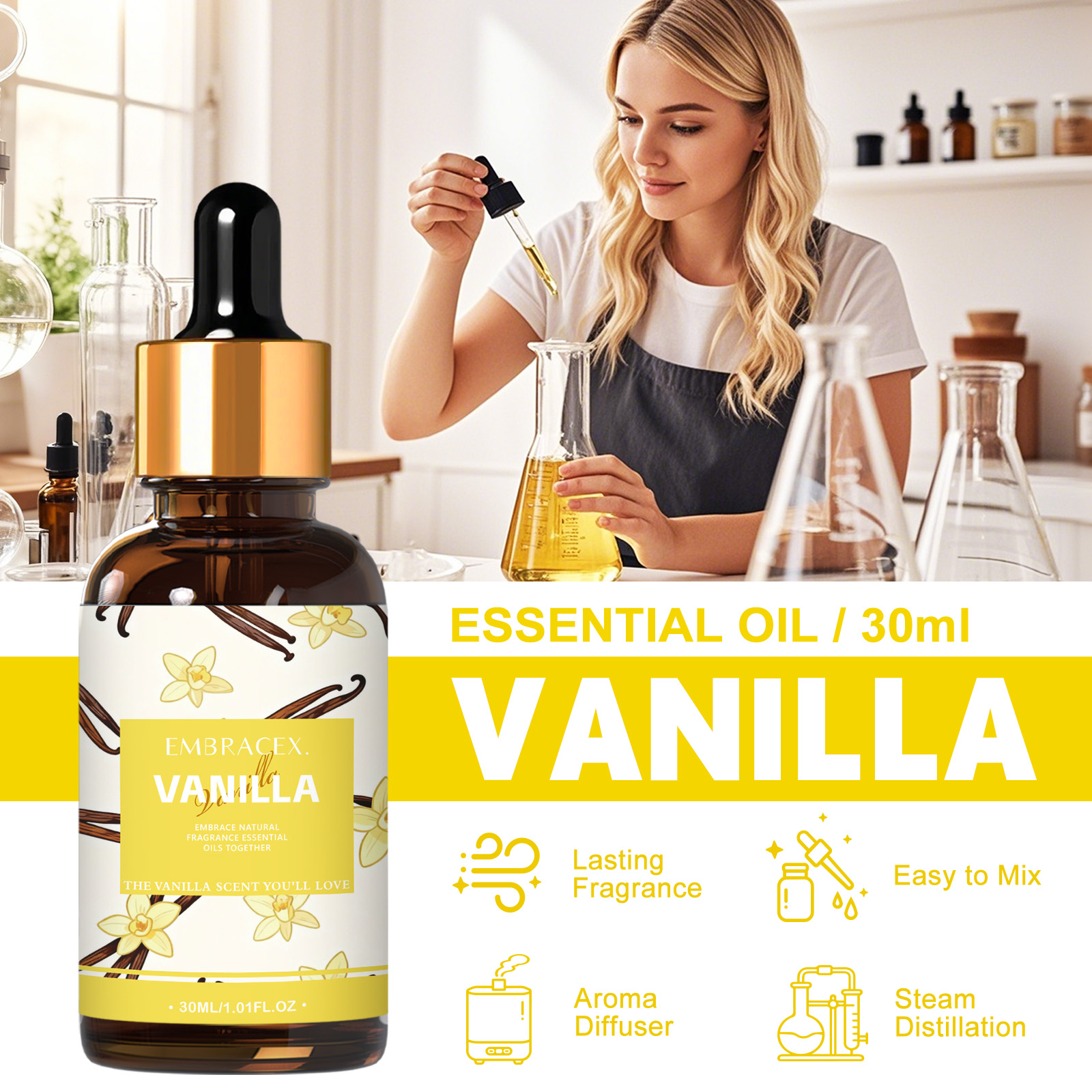 30ml Vanilla Essential Oil Per - Candle Making Fragrance Oils บทวิจารณ์และราคา