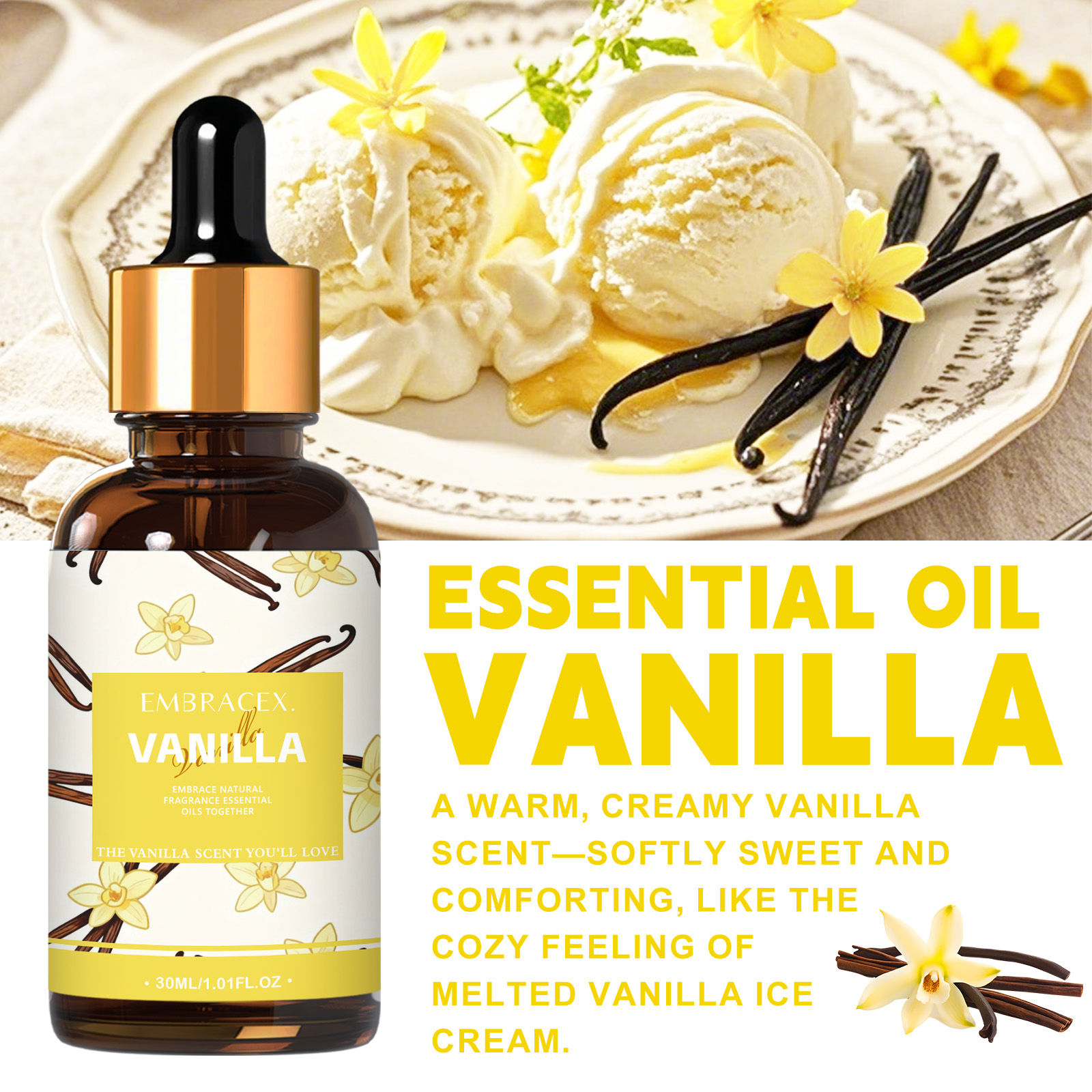 30ml Vanilla Essential Oil Per - Candle Making Fragrance Oils บทวิจารณ์และราคา