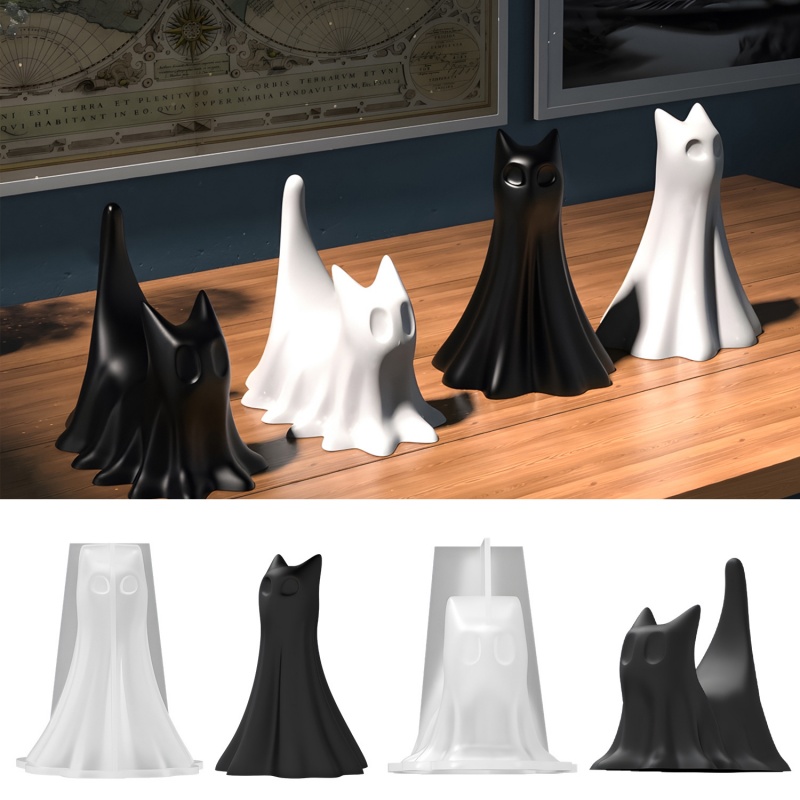 Ghost Cat Halloween Desktop Or - Candle Making Things บทวิจารณ์และราคา