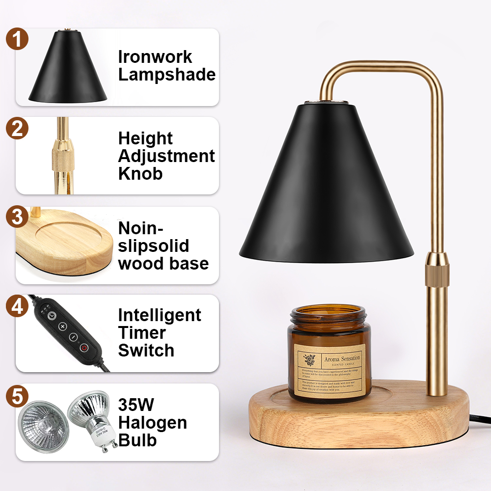 Black Candle Warmer Lamp with  - Candle Making Things บทวิจารณ์และราคา