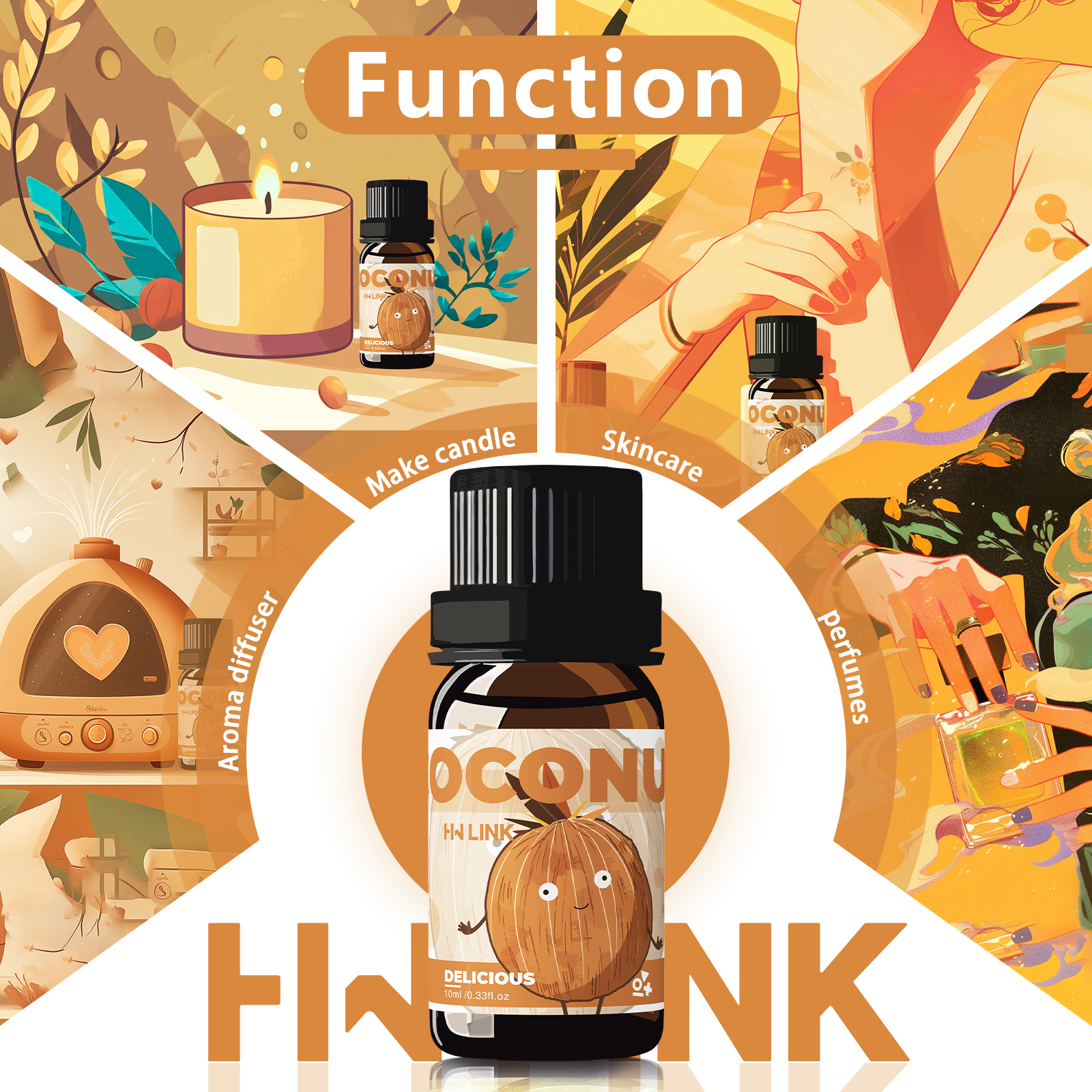 10ml Coconut Essential Oils No - Candle Making Fragrance Oils บทวิจารณ์และราคา