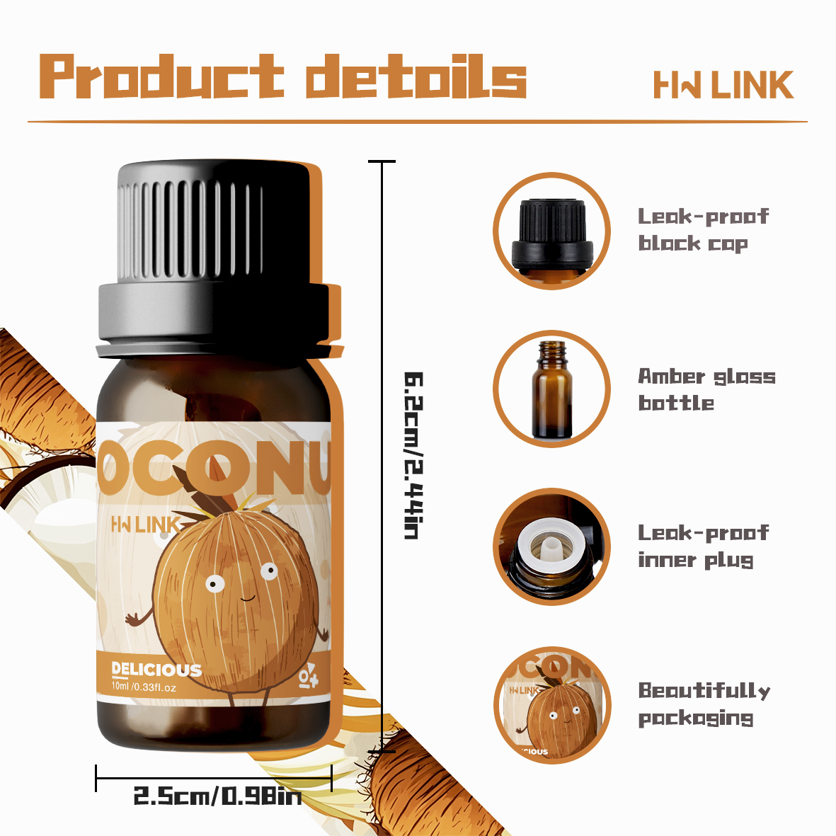 10ml Coconut Essential Oils No - Candle Making Fragrance Oils บทวิจารณ์และราคา