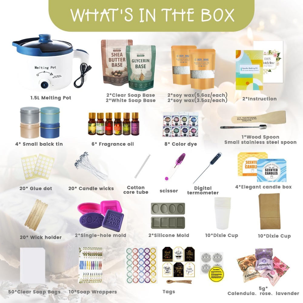 2-in-1 Candle & Soap Making Ki - Candle Making Fragrance Oils บทวิจารณ์และราคา