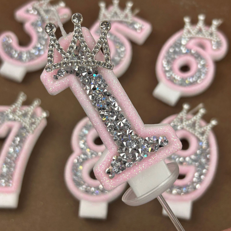 Digital Candles 0-9 Pink Silve - Candle Making Things บทวิจารณ์และราคา