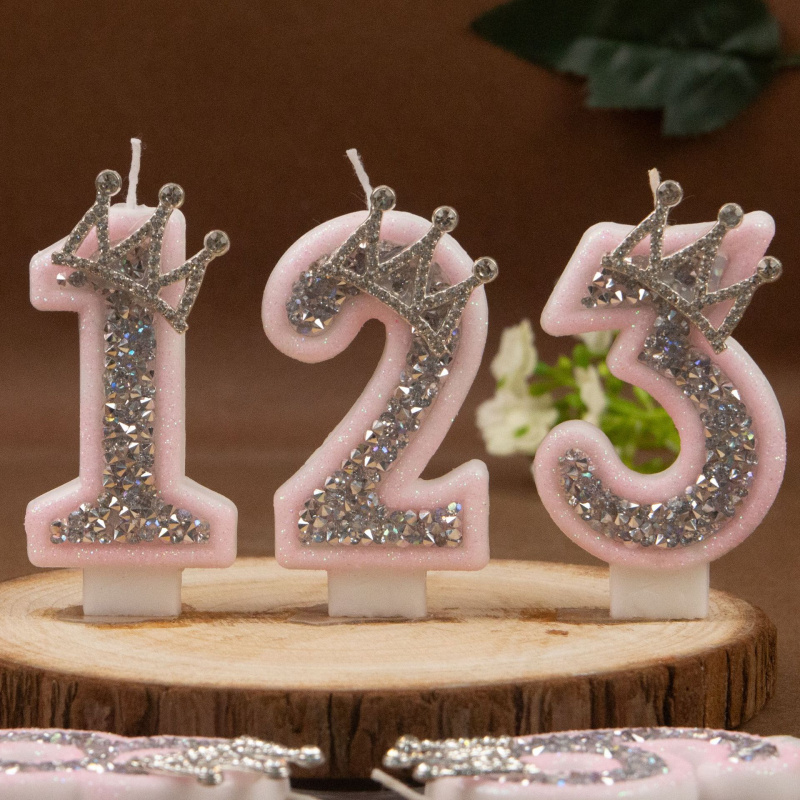 Digital Candles 0-9 Pink Silve - Candle Making Things บทวิจารณ์และราคา