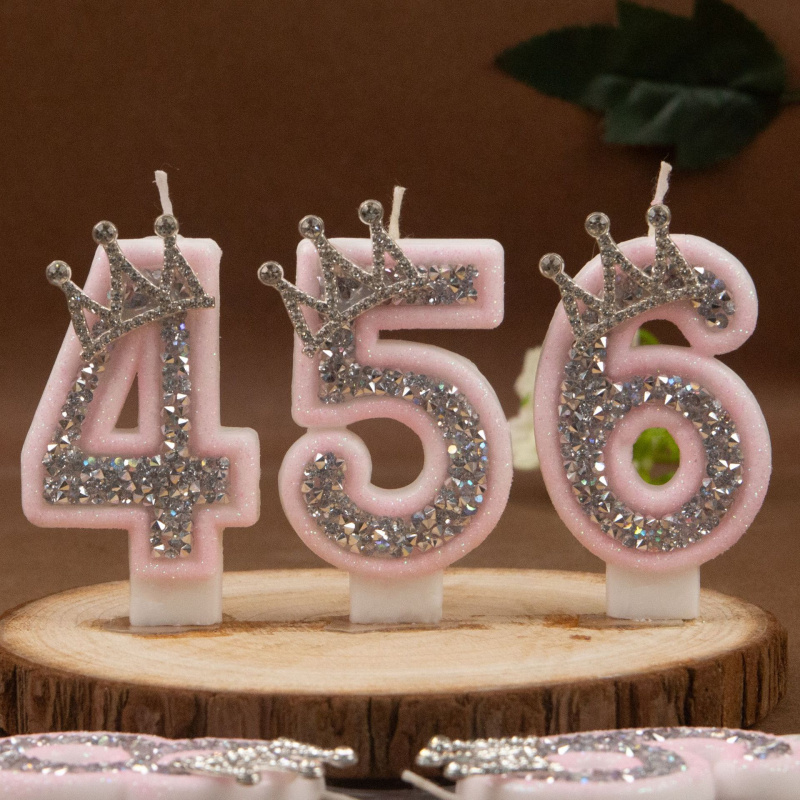 Digital Candles 0-9 Pink Silve - Candle Making Things บทวิจารณ์และราคา
