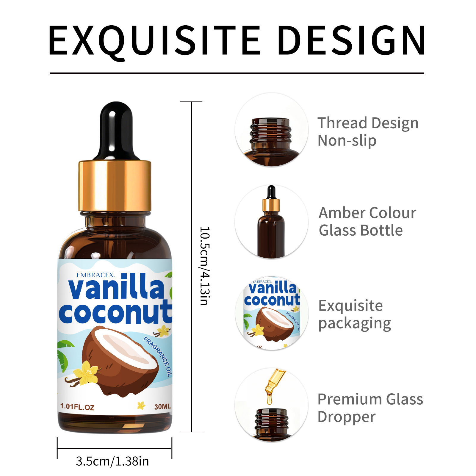 30ml Vanilla Coconut Essential - Candle Making Fragrance Oils บทวิจารณ์และราคา