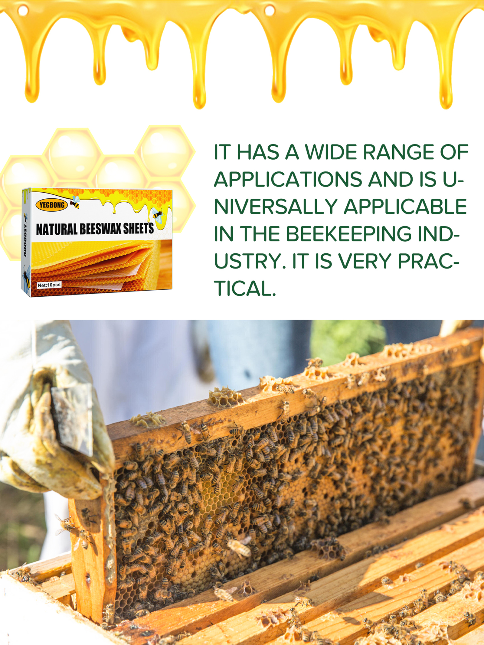 10Pcs Natural Honeycomb Bee Wa - Candle Making Workshop บทวิจารณ์และราคา
