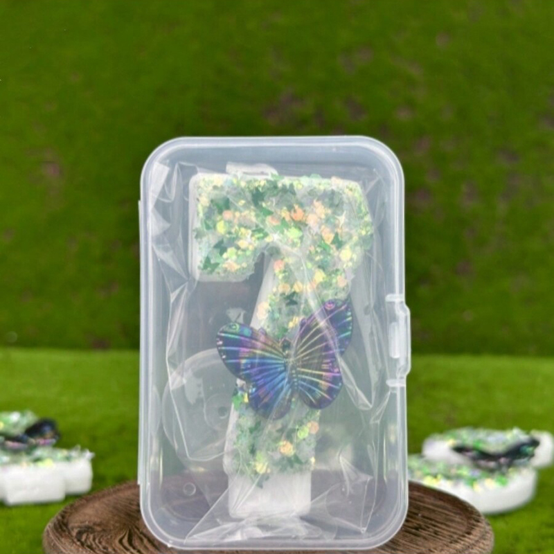 1Pc Green Sequins Number 0-9 B - Candle Making Things บทวิจารณ์และราคา