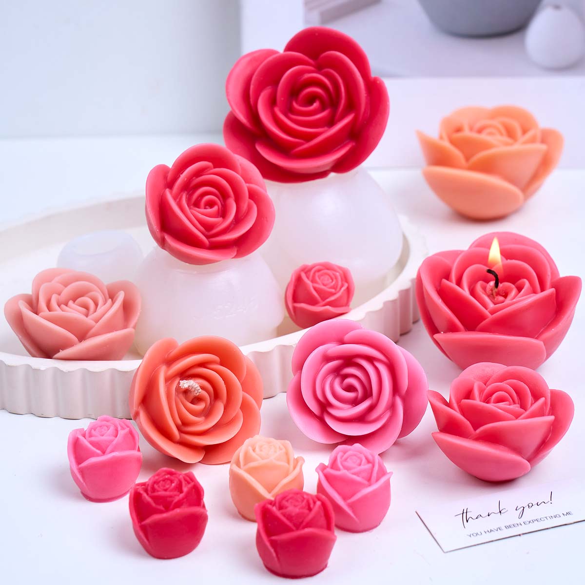 Rose Flower Candle Silicone Mo - Candle Making Workshop บทวิจารณ์และราคา