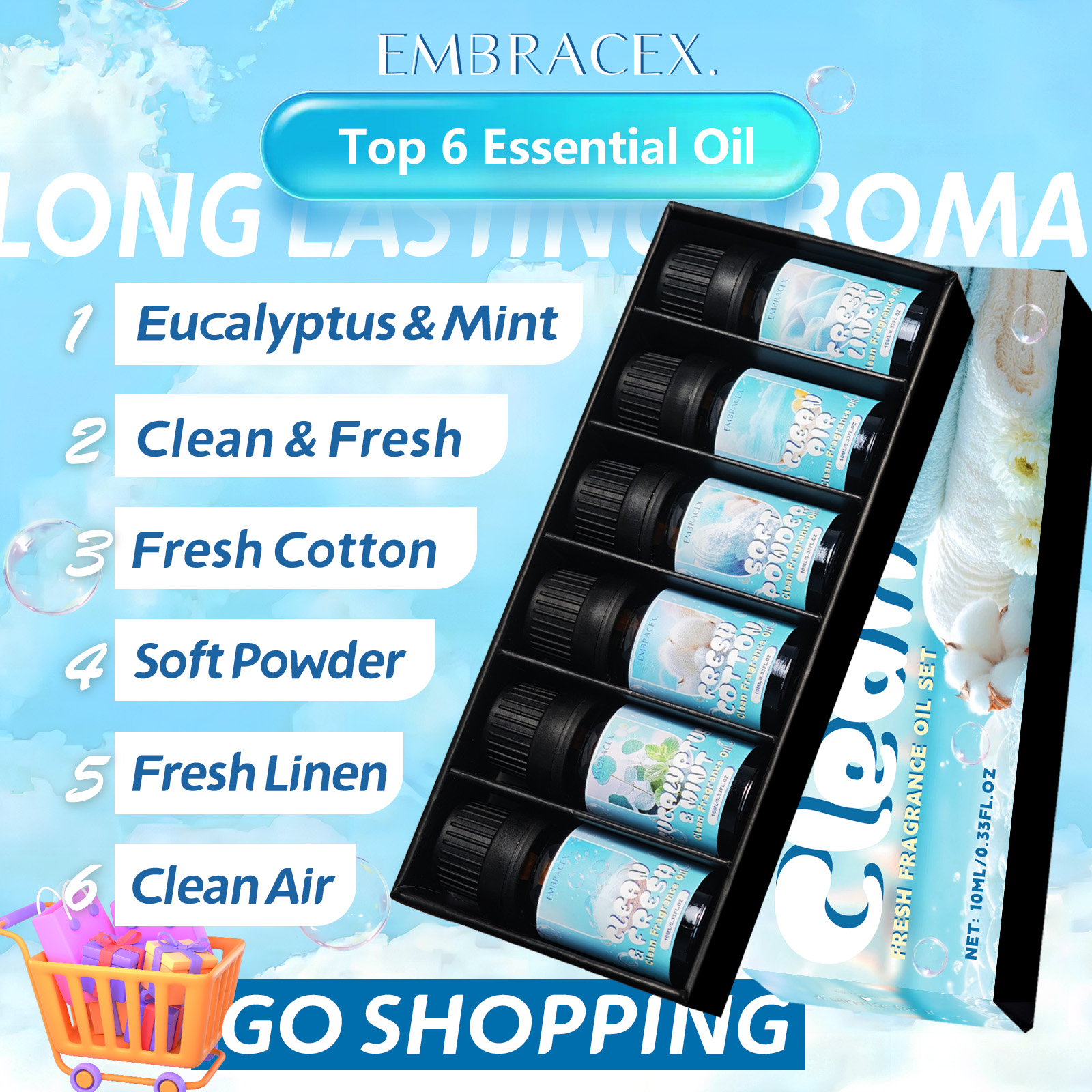 10ml Soft Powder Essential Oil - Candle Making Fragrance Oils บทวิจารณ์และราคา